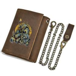 Einzigartige Mittelalterliche Retro-Leder-Geldbörsen Aus Echtem Leder, Luxus-Geldbörse For Herren, Weihnachtsgeburtstagsgeschenk, Nordisches Wikinger-Symbol-Amulett-Geldbörse ( Color : J-wallet 16 ) von NMVAWIPT