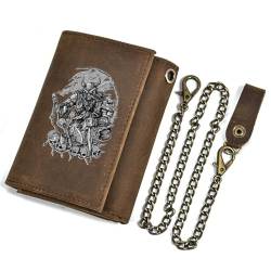 Einzigartige Mittelalterliche Retro-Leder-Geldbörsen Aus Echtem Leder, Luxus-Geldbörse For Herren, Weihnachtsgeburtstagsgeschenk, Nordisches Wikinger-Symbol-Amulett-Geldbörse ( Color : J-wallet 18 ) von NMVAWIPT