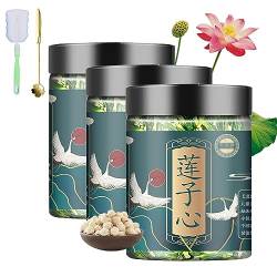 NNBWLMAEE Lotus Seed Core Tea for Men, Dried Lotus Plumule Lotus Embryo Tea, Men's Essentials Pure Chinese Herbal Tea, Natural Lotus Seed Heart Tea, Liver and Kidney Care Tea (60g,3PCS) von NNBWLMAEE