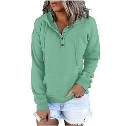 NNGOTD EDC Pullover Damen Weihnachten Sweatshirts für Damen Baumwolle neon grüner Hoodie Damen Sweat Blazer Jacke Damen Damen Mantel a Linie Langarmshirt grün Damen Weihnachtshemd Longshirt von NNGOTD