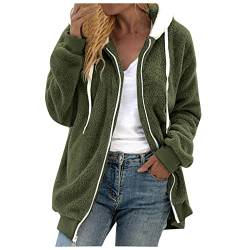 NNGOTD Pullover Damen sexy Glitzer Oversize Sweatshirt Damen rosa Hoodie Damen Vintage Style Flanell Jacke Damen lang Weste Damen lang Winter Langarmshirt Damen lila weihnachtsmotiv Flanellhemd von NNGOTD