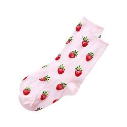 NNGUBIU Kawaii Sweet Women es Socks Funny Cute Cream Candy Color Milk Strawberry Socken For Girl Christmas Gift Japanese Harajuku Funny Socks Calcetines Mujer von NNGUBIU