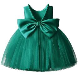 NNJXD Baby Mädchen Geburtstagsteil Tutu Kleid Bowknot Kleinkind Mädchen Festzug Kleider 2029 Grün Größe (110) 3-4 Jahre von NNJXD