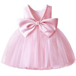 NNJXD Baby Mädchen Geburtstagsteil Tutu Kleid Bowknot Kleinkind Mädchen Festzug Kleider 2029 Rosa Größe (120) 4-5 Jahre von NNJXD