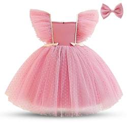 NNJXD Kleinkind Infant Baby Mädchen Polka Dot Tüll Kleid Party Bowknot Tutu Kleid 2012 Rosa Größe (100) 2-3 Jahre von NNJXD