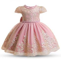 NNJXD Tutu-Kleid für Baby Mädchen Geburtstag Festzug Party Hochzeit Kleid 2035 Hellrosa Größe (110) 3–4 Jahre von NNJXD