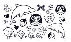 Animals - Whole Body Tattoo Art Transfer Sheet von NO BRAND