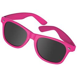 NO BRAND 10 Stück Sonnenbrille im Nerdlook - UV 400 zertifiziert - Hochwertiger Kunststoffrahmen (10 Stück pink) von NO BRAND