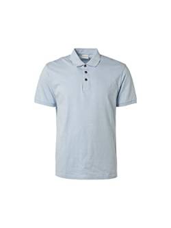 NO EXCESS Polo Melange Jacquard (XL, Hellblau) von NO EXCESS