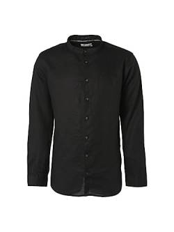 NO EXCESS Shirt Granddad Linen Solid - L von NO EXCESS