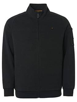 NO EXCESS Sweater Full Zipper Double Layer Jacquard (Black, L) von NO EXCESS
