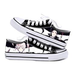 Bungo Stray Dogs Unisex-Canvas-Schuhe, Anime-Charakter-Druck, Low-Top-Sneaker, modisch, lässig, Schnürung, Outdoor-Turnschuhe für Studenten, Paare, Typ 9, 42 2/3 EU von NOAFUNZO