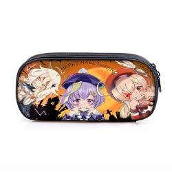 NOAFUNZO Zhongli Xiao Keqing Venti Bleistifttasche für Jungen und Mädchen, Cartoon-Anime-Spiel, Cosplay-Stifttasche, große Kapazität, Schreibwaren-Organizer für Schüler, Typ 5, 20x10x5cm, Cartoon von NOAFUNZO