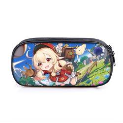 NOAFUNZO Zhongli Xiao Keqing Venti Bleistifttasche für Jungen und Mädchen, Cartoon-Anime-Spiel, Cosplay-Stifttasche, große Kapazität, Schreibwaren-Organizer für Schüler, Typ 8, 20x10x5cm, Cartoon von NOAFUNZO