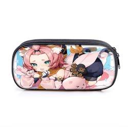 NOAFUNZO Zhongli Xiao Keqing Venti Bleistifttasche für Jungen und Mädchen, Cartoon-Anime-Spiel, Cosplay-Stifttasche, große Kapazität, Schreibwaren-Organizer für Schüler, Typ 9, 20x10x5cm, Cartoon von NOAFUNZO