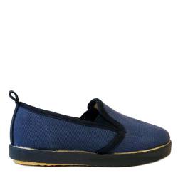Veganer Bio-Slipper für Kinder Lina & Lino, Farbe: Blau, Schuhgröße: 26 von NOAH Italian Vegan Shoes