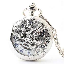 NOALED Taschenuhren, Dampfzubehör, mechanische Taschenuhr, Vintage-Stil, ausgehöhlte Blume, modisch, für Herren und Damen, Quarz-Taschenuhr, Unisex, Halskette, Anhänger, Vinta von NOALED