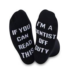 Zahnarzt-Socken mit Aufschrift "If You Can Read This I'm Dentist Off Duty", Zahnarzt außerhalb des Dienstes, M von NOBAND