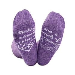 IVF Gift IVF Transfer-Tag Geschenk Inspirierende Unfruchtbarkeit Socken für Frauen Lucky Transfer Socken In-vitro IVF Socken Unfruchtbarkeit Socken, Making a Miracle Eu, M von NOBRANDS