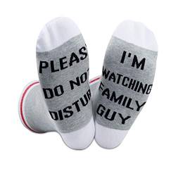 Lustige Socken mit Aufschrift "Please Do Not Disturb" I Am Watching Family Comedy Cartoons Geschenk Gr. M, Watching EU von NOBRANDS