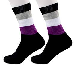 PYOUL Asexuelle Flagge Socken Ace Socken Asexuelle Kleidung, Asexual Pride Flag Socken 2.0, 1 Paar, 38 von NOBRANDS