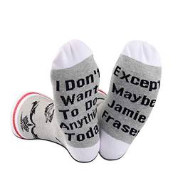 Tv Show inspirierte Crew-Socken Jamie Fraser Fans Geschenk TV Show Merchandise Gr. M, Jamie Fraser von NOBRANDS