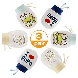 NOCHME Fäustlinge Baby Neugeboren Junge Mädchen 0-3-6-10 Monate,3 Paar Superweiche Verstellbar Baby Anti Kratz Handschuhe, Baby Anti Kratzhandschuhe Kleinkind Schutz Fäustlinge Antikratzhandschuhe von NOCHME