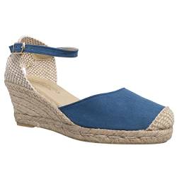 NOESLOMISMO BY DILEMA Nicht das gleiche Schuhe für Damen Spring/Sommer 2021 Espadrilles Keil, Ozean, 41 EU von NOESLOMISMO BY DILEMA