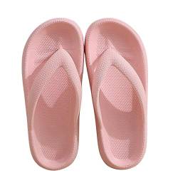 NOGRAX Badelatschen damen Weiche Sohle Flip Flops Strand Nicht Rutschfeste Wolkenruhrschuhe Frauen Dicke Plattform Clip Zehen Badezimmerrutschen-rosa-42-43 von NOGRAX