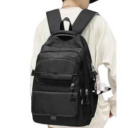 NOGRAX Schulrucksack Breites Schultergurt Schoolbag Jungen Große Kapazität Multilayer Rucksack Girls 'Computer Rucksack-Schwarz von NOGRAX