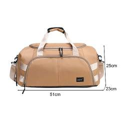 NOGRAX Schulrucksack Männer Fitness Training Sporttasche Große Kapazität Gadgets Yoga Sack Oxford Gym Taschen Für Reise Schwimmen Duffle Taschen Sportbag-Khaki Nylon von NOGRAX