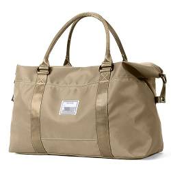 NOGRAX Schulrucksack Reise Duffel Bag Für Frauen Sport Tote Gym Bag Schulter Weekender Overnight Bag Mit Trolley Sleeve Für Flugzeuge Carry On Bag-Khaki von NOGRAX