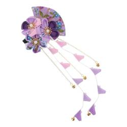 NOLITOY 1Pc Japanische Klassische Quaste Haarspange Kimono Quaste Kopfbedeckung Blumenquasten Fans Haar Haarnadel (Zufälliger Stil) von NOLITOY