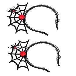 NOLITOY 2st Halloween-stirnband Halloween-haarschmuck Halloween-partybevorzugung Halloween-haarreifen Kopfbedeckung Der Spinne Halloween-fascinator-hut Spinnen-haarband Foto Vlies Dreizack von NOLITOY