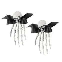 NOLITOY 2st Totenkopf-haarspange Halloween-partyzubehör Haarnadeln Skelett Kopfschmuck Halloween-haarspangen Dekorative Haarspangen Haarschmuck Party Haarspangen Harz Krawatte von NOLITOY