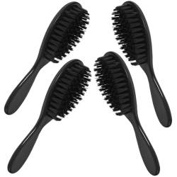 NOLITOY 4 Stück Friseurschere Bürste Klinge Trimmer Reinigungsbürste Staubwedel Maniküre Nylonbürste Haarstyling-Bürstenwerkzeug Schwarz von NOLITOY