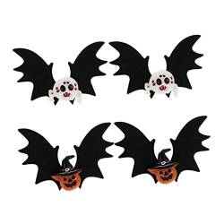 NOLITOY 4 Stück Halloween-haarspangen Fledermaus Stirnband Gothic Schmuckzubehör Gotische Haarspange Horror-haarnadeln Kürbis Haarspangen Fledermaus Perücke Haarspange Harz Flügel Geist von NOLITOY