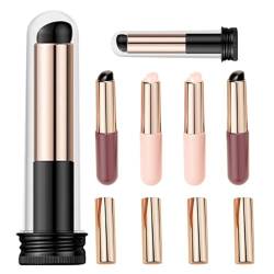 NOLITOY 6 Stück Lippenpinsel Silikon Lippenapplikator Nagelbürsten Lipgloss Balsam Applikator Lidschatten Peeling Pinsel Maniküre Applikator Werkzeuge von NOLITOY