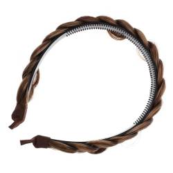 NOLITOY Geflochtenes Stirnband Pferdeschwanz Zopf Haarteil Haarband Haarschmuck Mit Zähnen Zopf Haarband Haarreifen Für Frauen Und Mädchen von NOLITOY