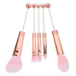 NOLITOY Make-Up-Pinsel-Set Puder Grundierung Kontur Rouge Concealer Lidschatten-Mischpinsel Kosmetik-Reisepinsel Mit Metallgriff Roségolden von NOLITOY