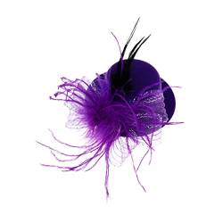NOLITOY Niedliche Haaraccessoires Hut Haarspange Haarschmuck Violett Europäisch Und Amerikanisch von NOLITOY
