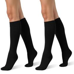 NOLOGO Wintersocken Damen Kniehoch Vancouver aus Fleece 2 Paar - Thermosocken Damen, Thermo Kniestrümpfe Damen, Winter Overknee Strümpfe Damen, Extra Warm Skisocken von NOLOGO KATIACALZE