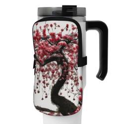 NONHAI Neopren-Wasserflaschen-Beutel für Tasse, Reisebecher, Becherbeutel, Sport-Flaschen-Beutel, Halter, Fitnessstudio, Becher, Zubehör, Hülle für Telefon, Karte, Schlüssel, Schwarz , M von NONHAI