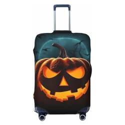NONHAI Reisegepäck-Abdeckung, Motiv: Happy Halloween, Kürbis, waschbar, elastisch, kratzfest, passend für Gepäck von 45,7 - 81,3 cm, Schwarz , M von NONHAI