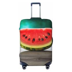 NONHAI Reisegepäckabdeckung, Wassermelone mit Smiley, waschbar, elastisch, kratzfest, passend für 45,7-81,3 cm Gepäck, Schwarz , S von NONHAI