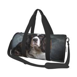 Reisetasche für Herren und Damen, faltbar, Wochenendtasche, für Reisen, Schwimmen, Basketball, Schokoladenbraun, Spaniel auf dem Sofa, Einheitsgröße von NONHAI