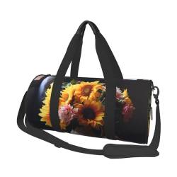 Soybean Field Reisetasche für Herren und Damen, Sport, Turnbeutel, faltbar, Wochenendtasche, Handgepäck, Übernachtungstasche, für Reisen, Schwimmen, Basketball, Sommerblumen-Arrangement, Einheitsgröße von NONHAI