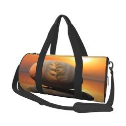 Sunrise Landscape Zen Stone Reisetasche für Herren und Damen, Sport, Turnbeutel, faltbar, Wochenendtasche, Handgepäck, Übernachtungstasche, für Reisen, Schwimmen, Basketball, Sonnenaufgangslandschaft, von NONHAI