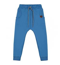 NONU Kids Circle Jogginghose für Jungen I Hose Kinder aus Baumwolle, Sporthose, Outdoorhose, Babykleidung, Kinder Kleidung Blau 104/110 von NONU Kids