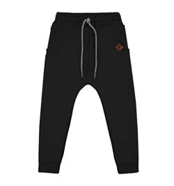 NONU Kids Circle Jogginghose für Jungen I Hose Kinder aus Baumwolle, Sporthose, Outdoorhose, Babykleidung, Kinder Kleidung Schwarz von NONU Kids